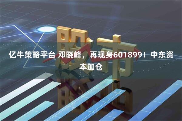 亿牛策略平台 邓晓峰，再现身601899！中东资本加仓